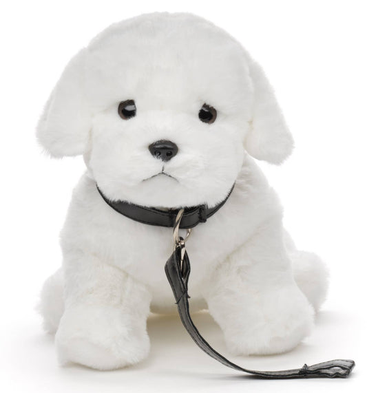 Maltese Dog Plush Toy (with leash)