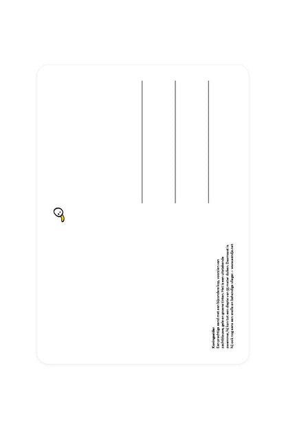 Postcard with King Eider