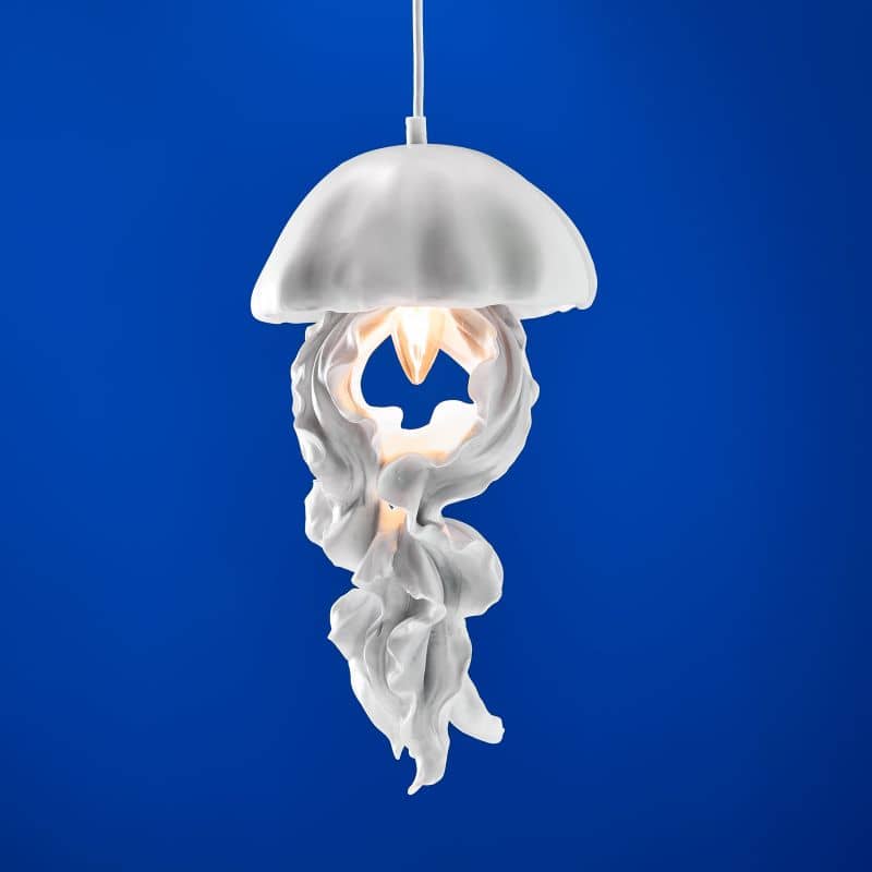 Lampada da soffitto Ava, bianca, 22,5 x 21,5 x 42 cm