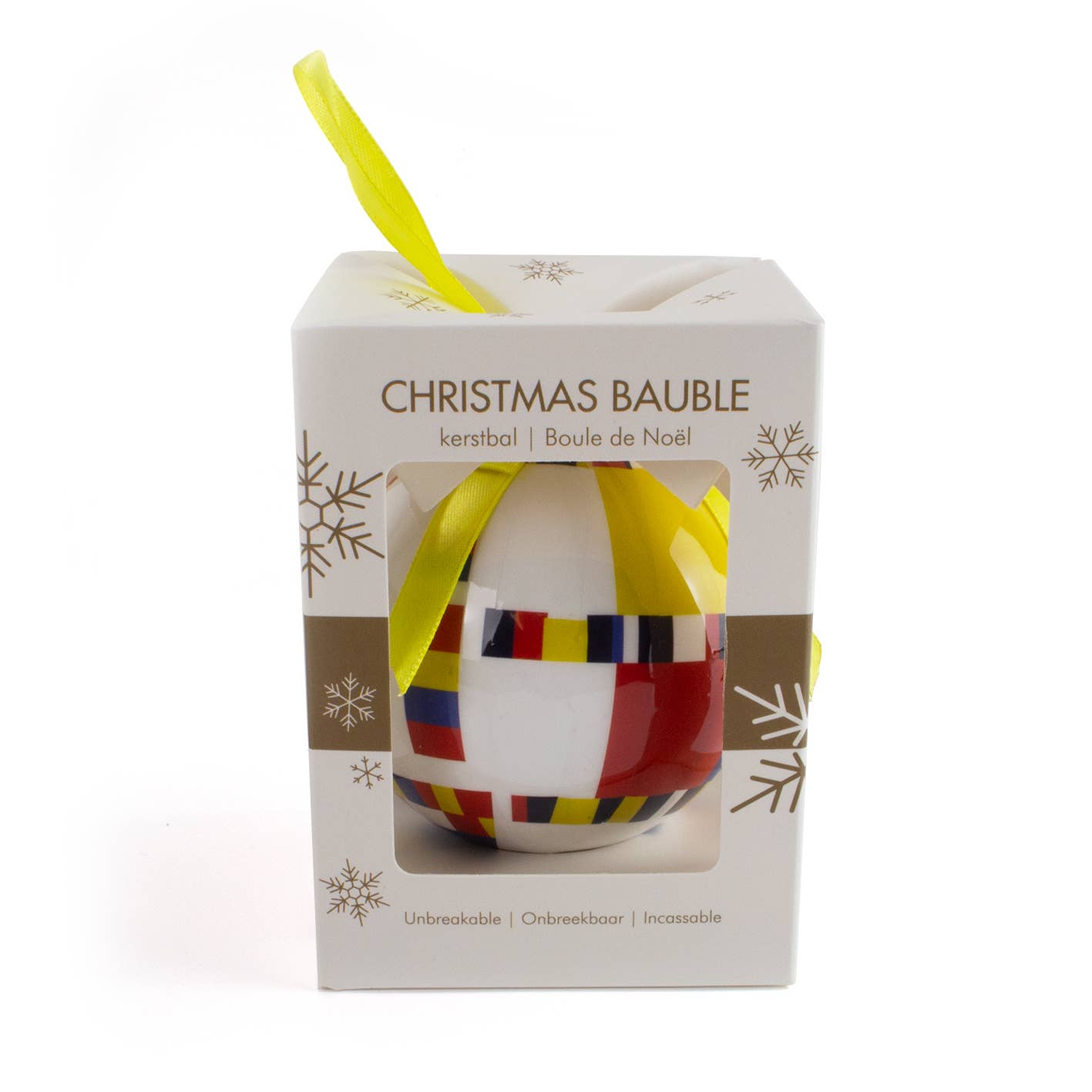 Ornement de Noël incassable Mondriaan Boogie Woogie