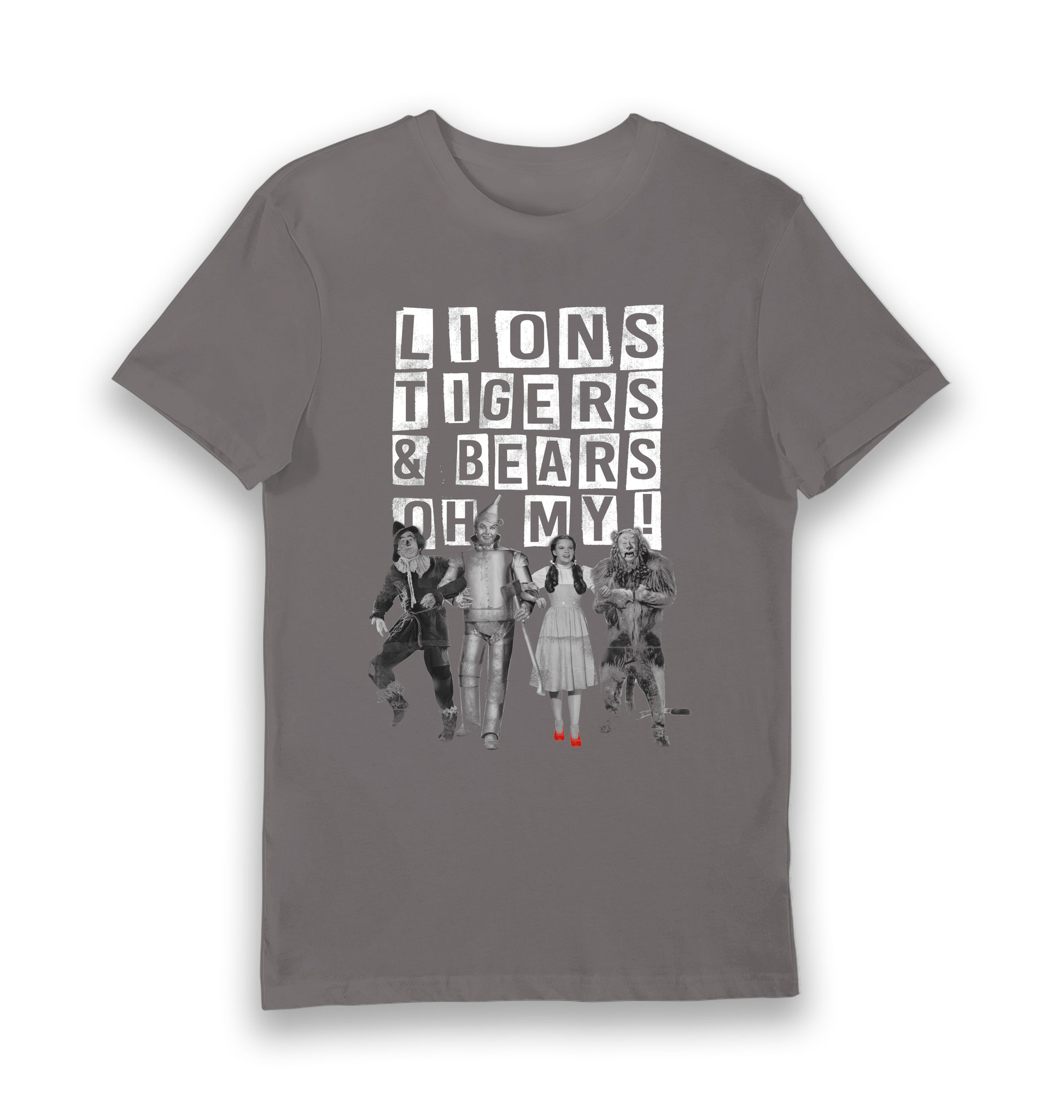 T-shirt adulte Le Magicien d'Oz Lions Tigers & Bears Oh My