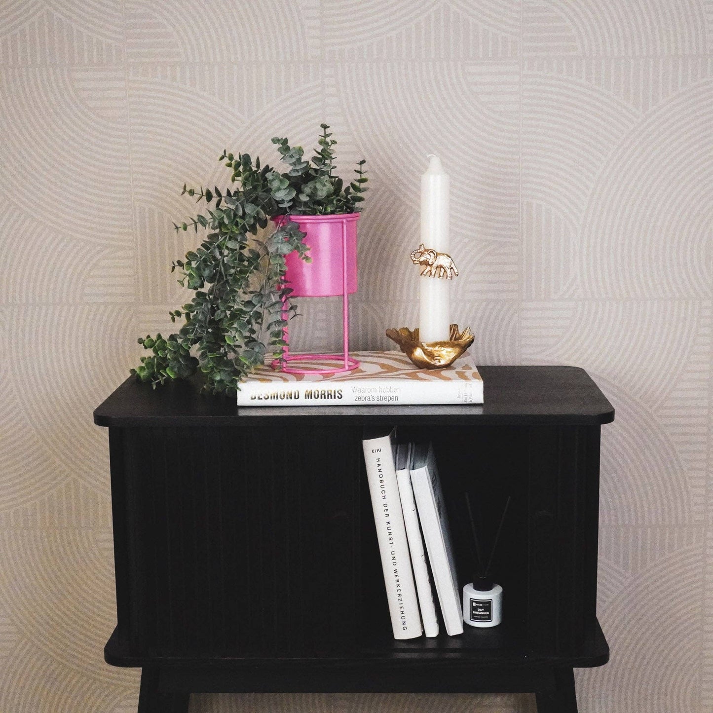 Plantenstandaard - Metaal - Roze - 11x11x19cm