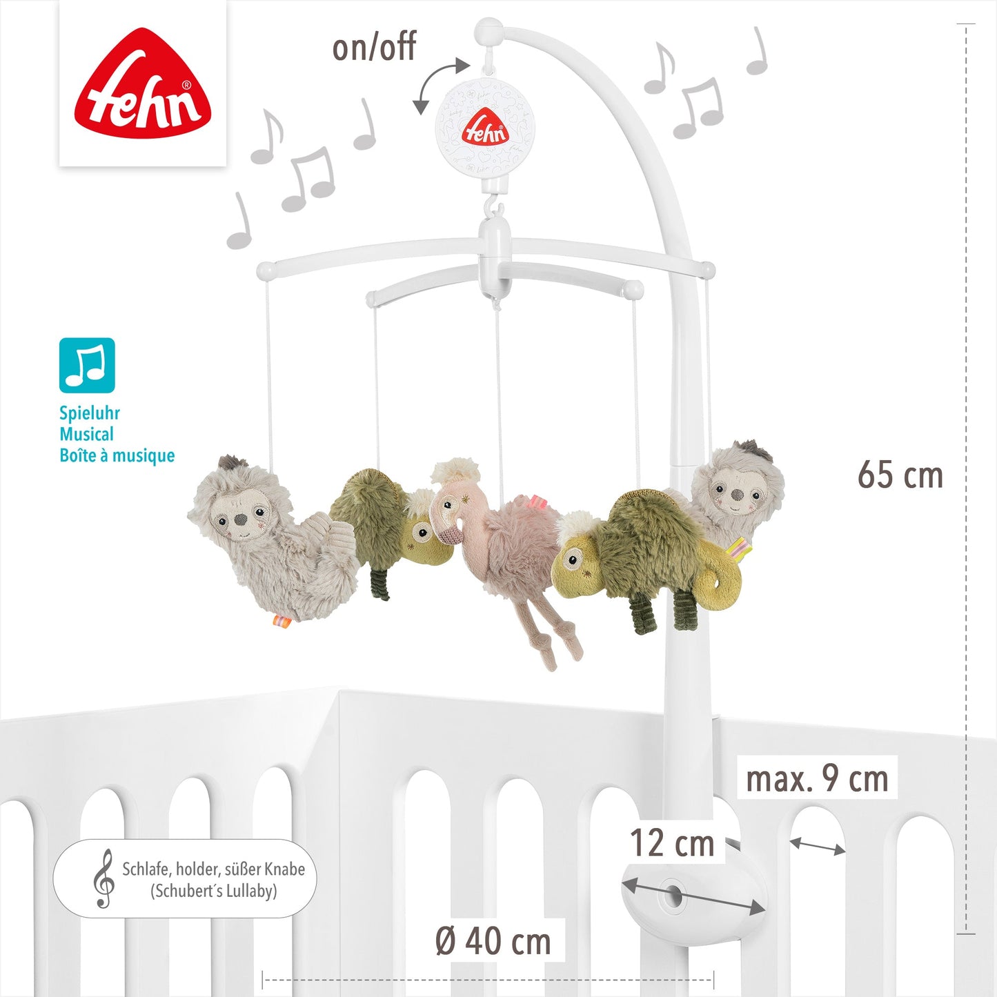 Musical Mobile Lazy Crazy Pink