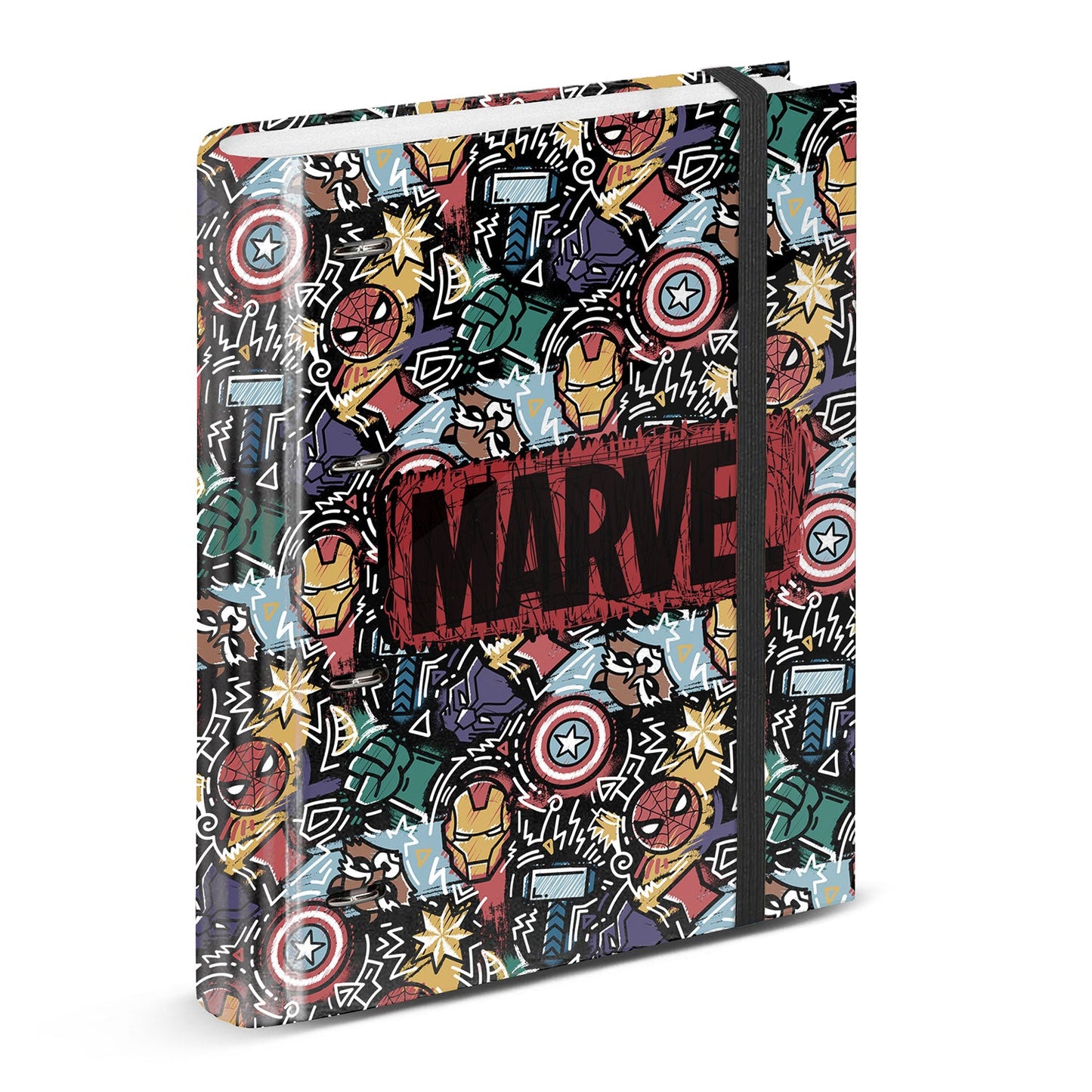 Classeur 4 Anneaux Papier Quadrillé Marvel Avengers « Fun »