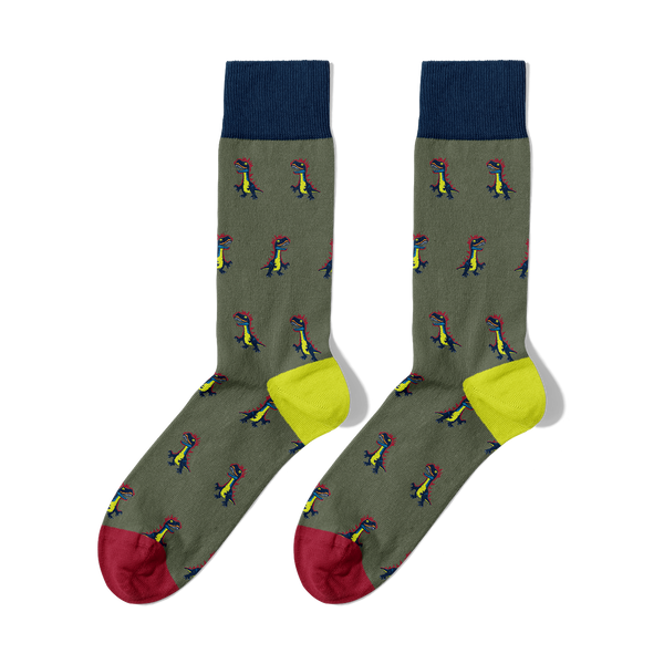 Chaussettes Jungle Khaki Dino