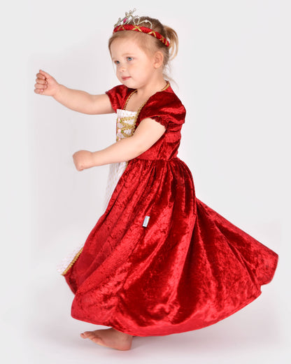 Robe de princesse en velours rouge Den Goda Fen 2-4 ans (98-104 cm)