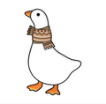 Pin de bufanda de pato blanco