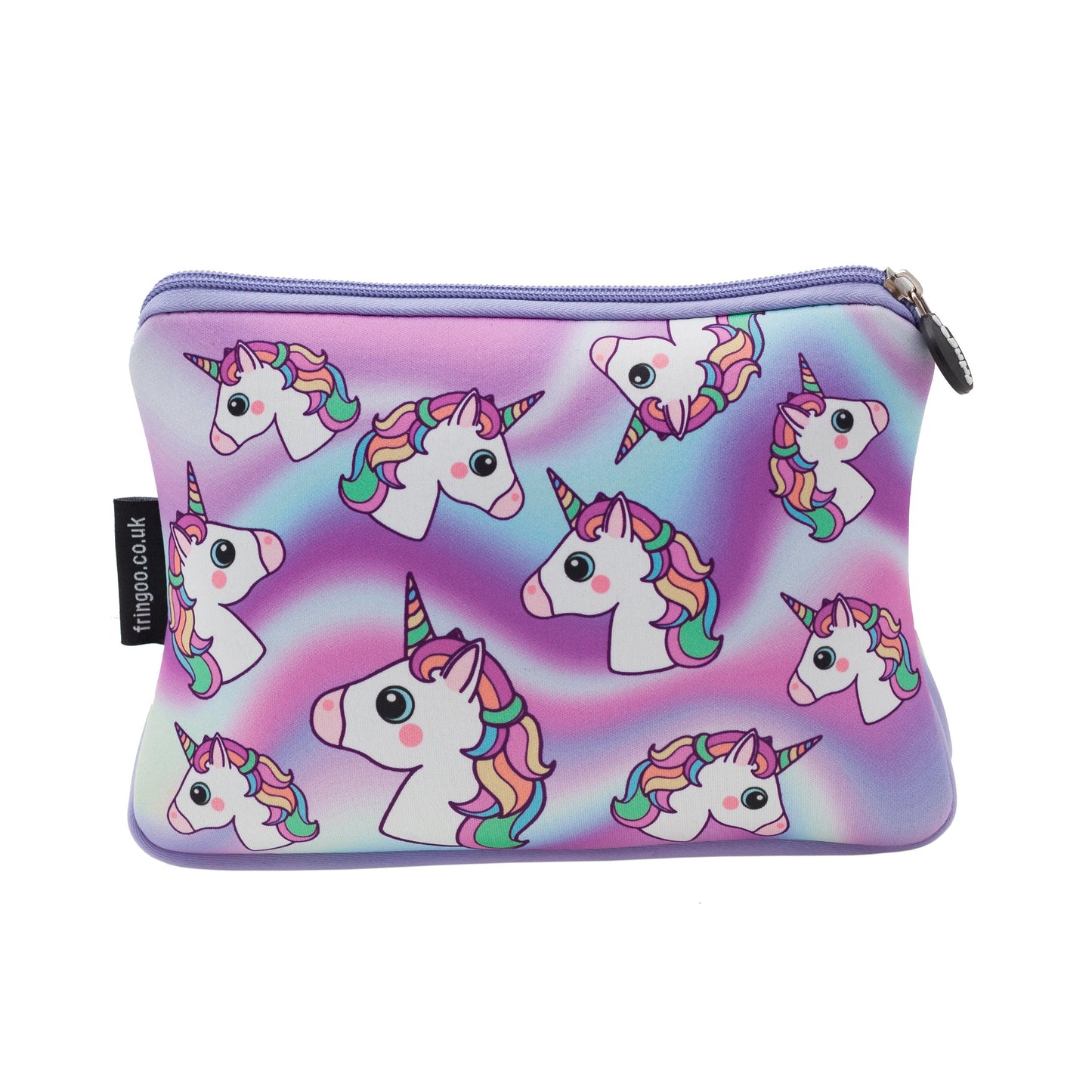 Grande trousse scolaire imprimée – holographique licornes
