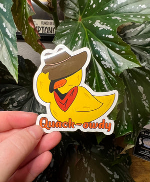 Autocollant Canard Cowboy "Quack-owdy"