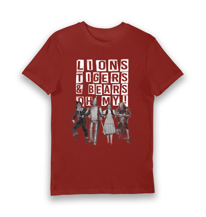 T-shirt adulte Le Magicien d'Oz Lions Tigers & Bears Oh My
