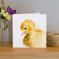 Wenskaart met aquarel eendje