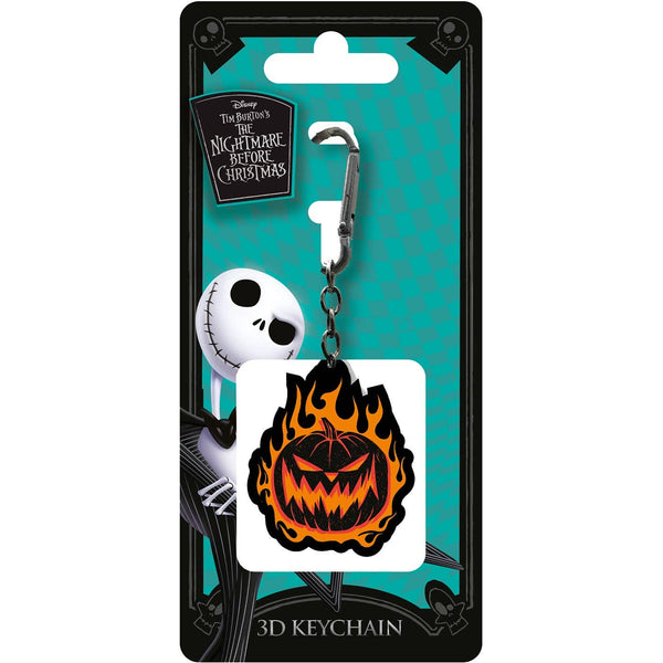 Porte-Clés Le cauchemar avant Noël - Flaming Pumpkin
