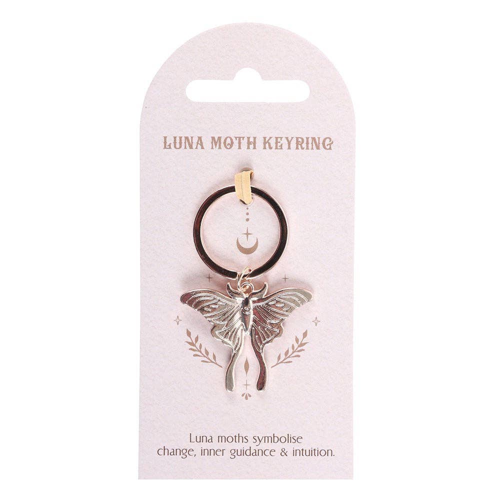 Sleutelhanger met een maanvlinder in de kleur Light Luna