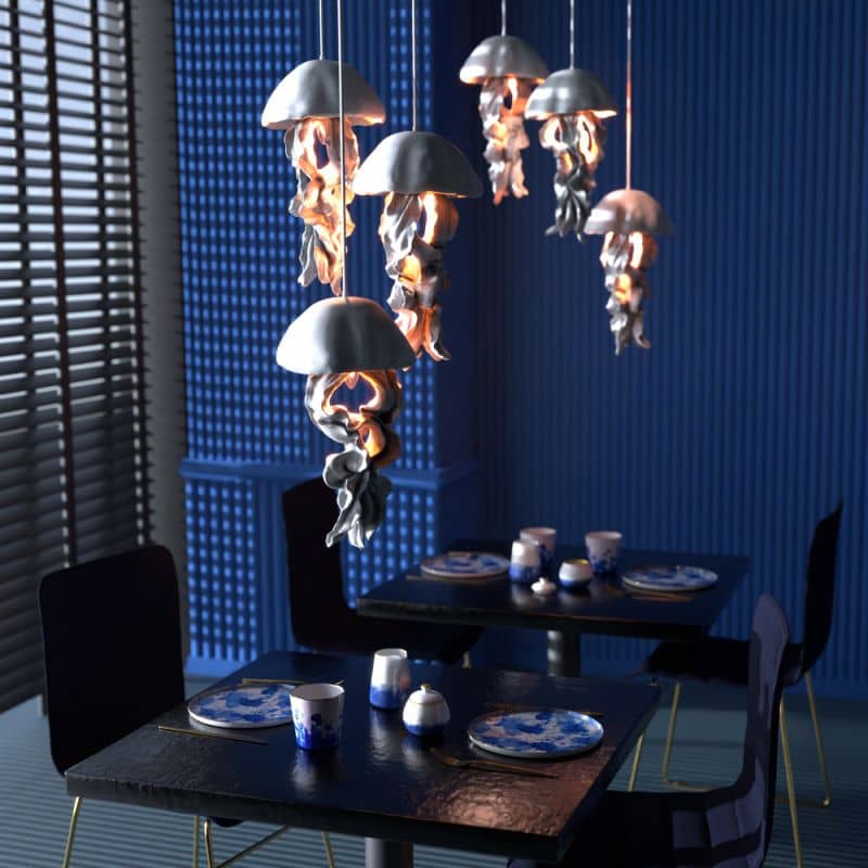 Lámpara de techo Ava, blanca, 22,5 x 21,5 x 42 cm