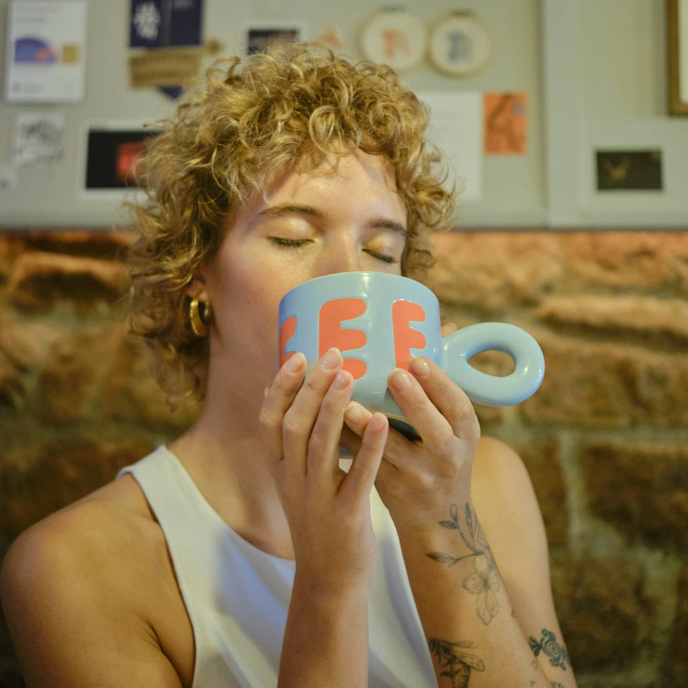 Mug à Café Bleu Clair