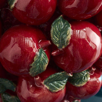 リンゴの形をした花瓶、赤色の炻器製、42 x 42 x 32 cm