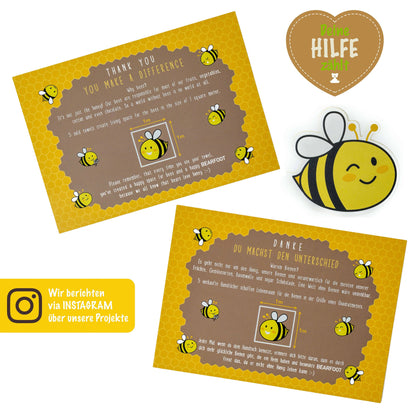 Grande serviette de plage en microfibre - Abeille