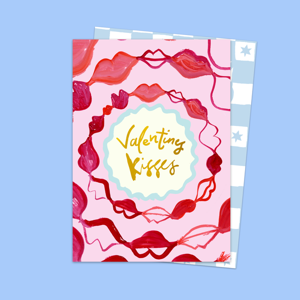 Valentinstags-Kusskarte