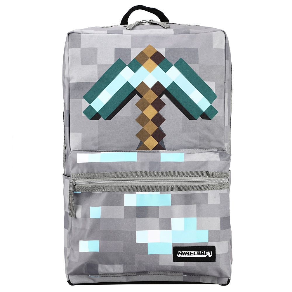 Sac à dos Minecraft Box avec compartiment ordinateur en forme de hache