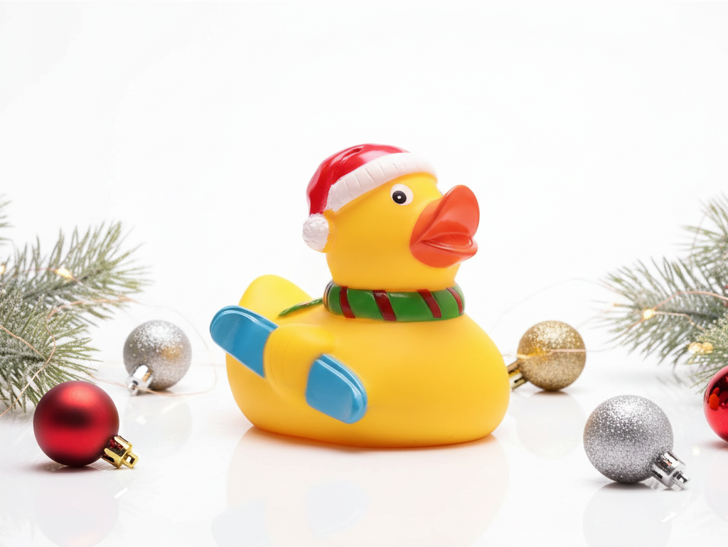 Christmas Skiing Duck