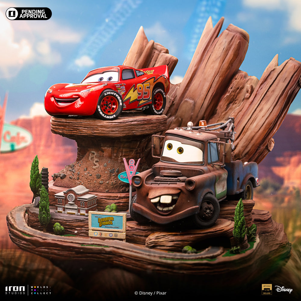 Statue Lightning Mcqueen & Tow Mater - Cars - Deluxe Art Scale 1/10 - Disney Classics