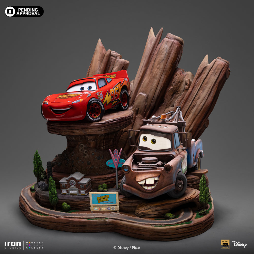 Statue Lightning Mcqueen & Tow Mater - Cars - Deluxe Art Scale 1/10 - Disney Classics