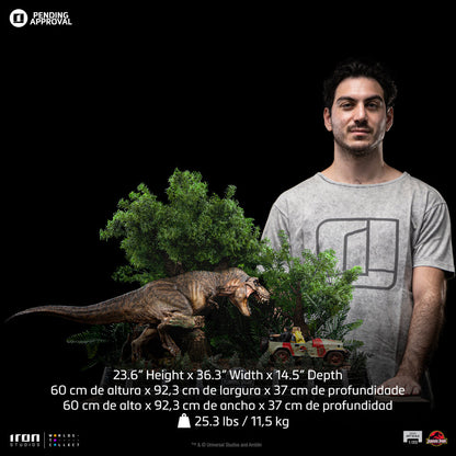 Statue T-Rex Chase - Jurassic Park - Demi Art Scale 1/20