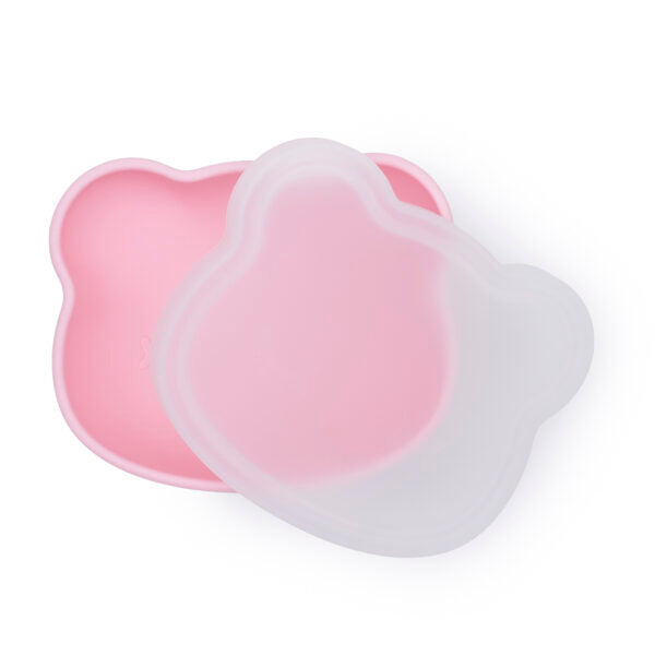 Ciotola in silicone a forma di orso rosa cipria