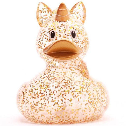 Canard Licorne à Paillettes dorées
