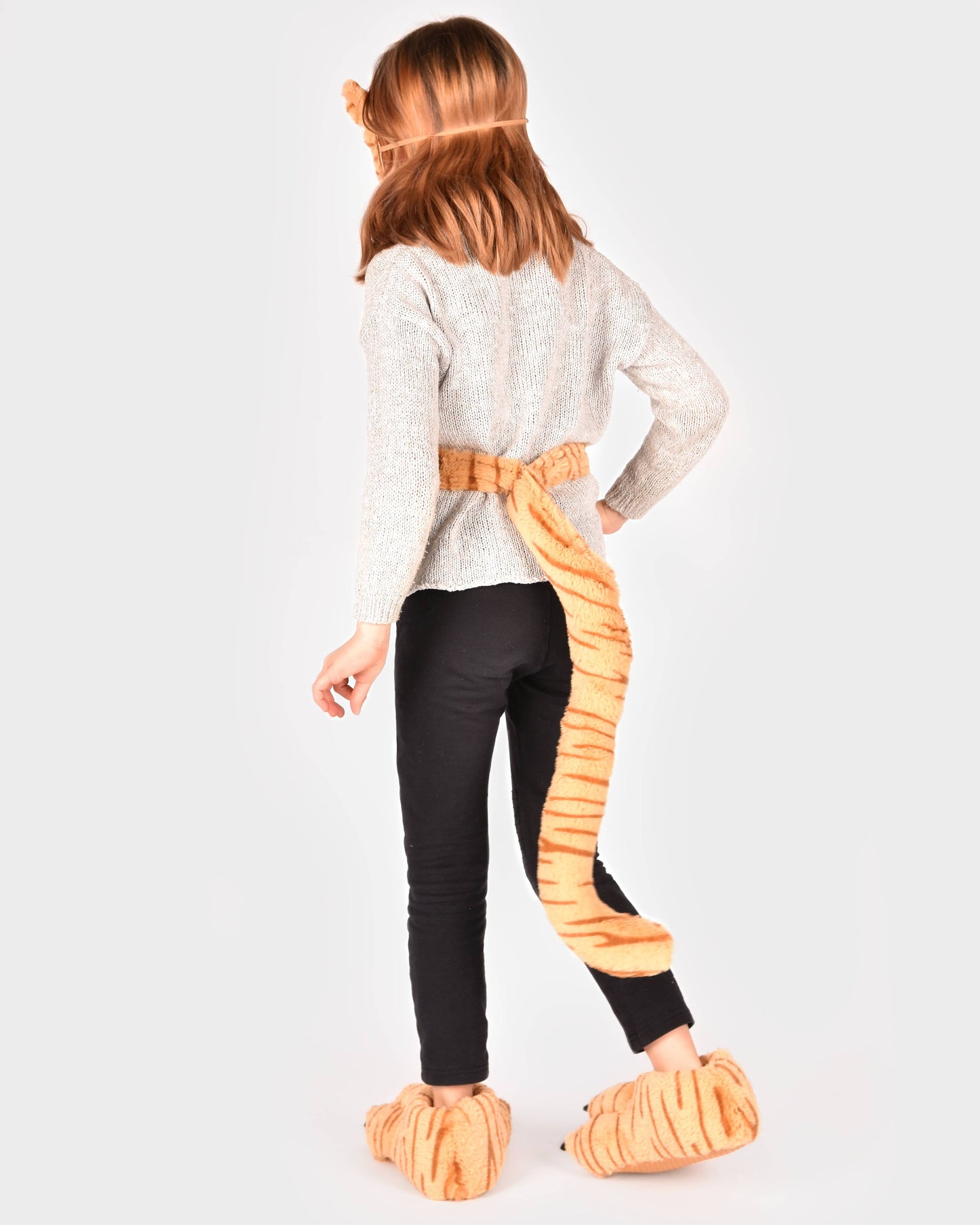 Pantoufles Tiger Taille EU 30-34 + Masque et queue