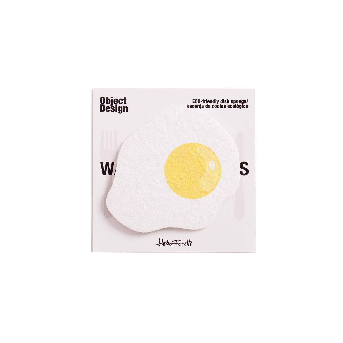 Lot de 2 Éponges de Cuisine Œuf au Plat Compressé Helio Ferretti Vue 1