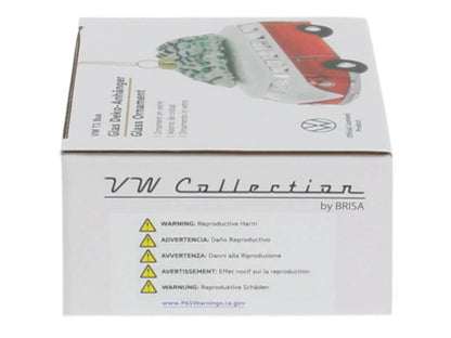 VW T1 Bus Red &amp; White Christmas Decoration with Tree