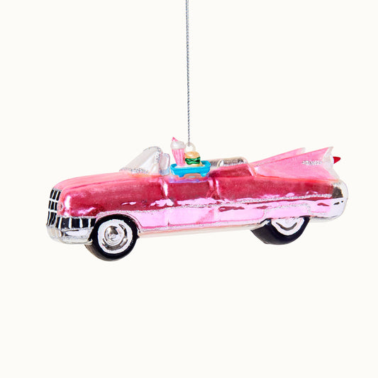 Décoration à suspendre Voiture Rose rétro