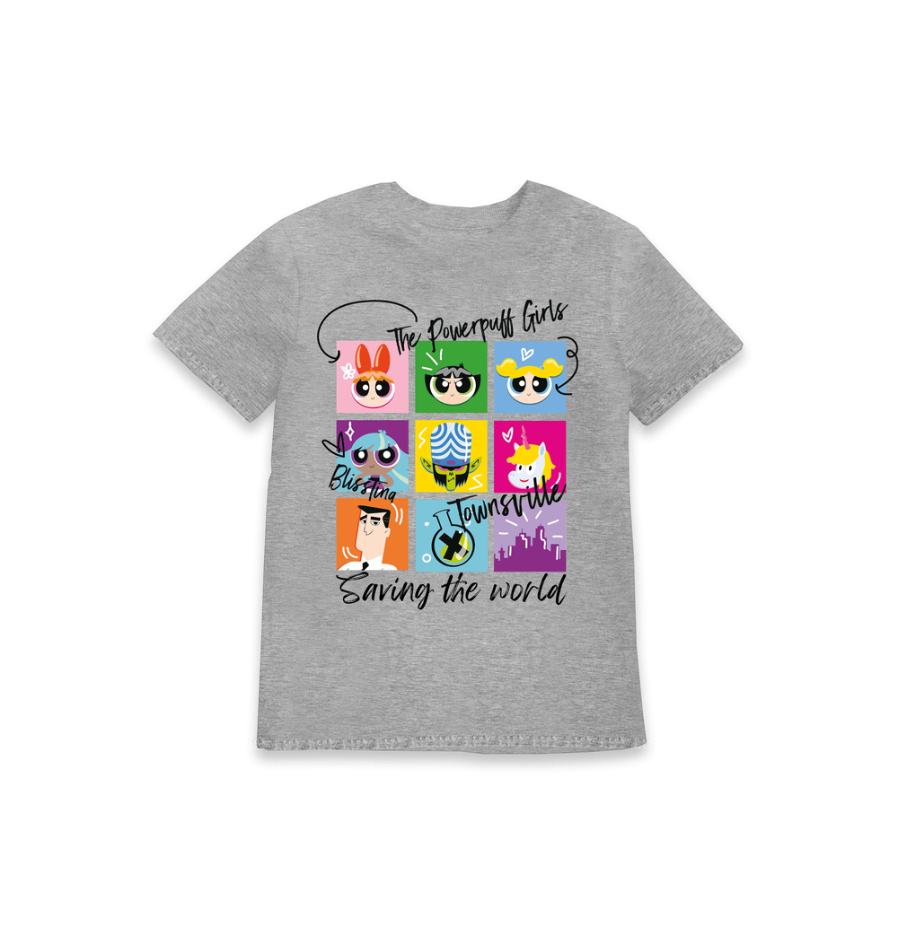 T-shirt enfant Powerpuff Girls Saving the World