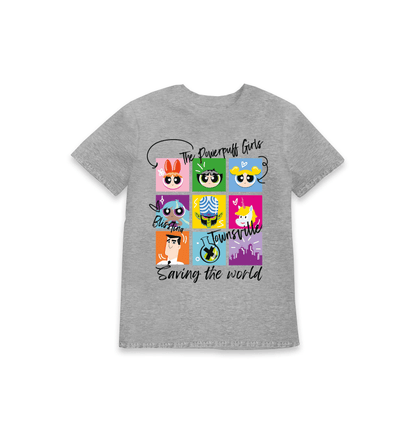 T-shirt enfant Powerpuff Girls Saving the World