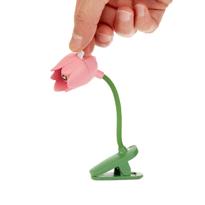 Lámpara de lectura de tulipán rosa