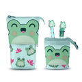 Estojo Cute + Caneta 10 Cores + Caneta Gel Apagável Oh My Pop! « Froggy »