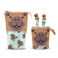 Oh My Pop!「Capybara」Cute ペンケース＋10色ボールペン＋ゲルペン
