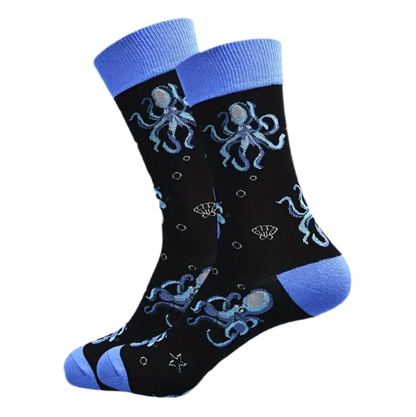 chaussettes poulpes bleus mrcol