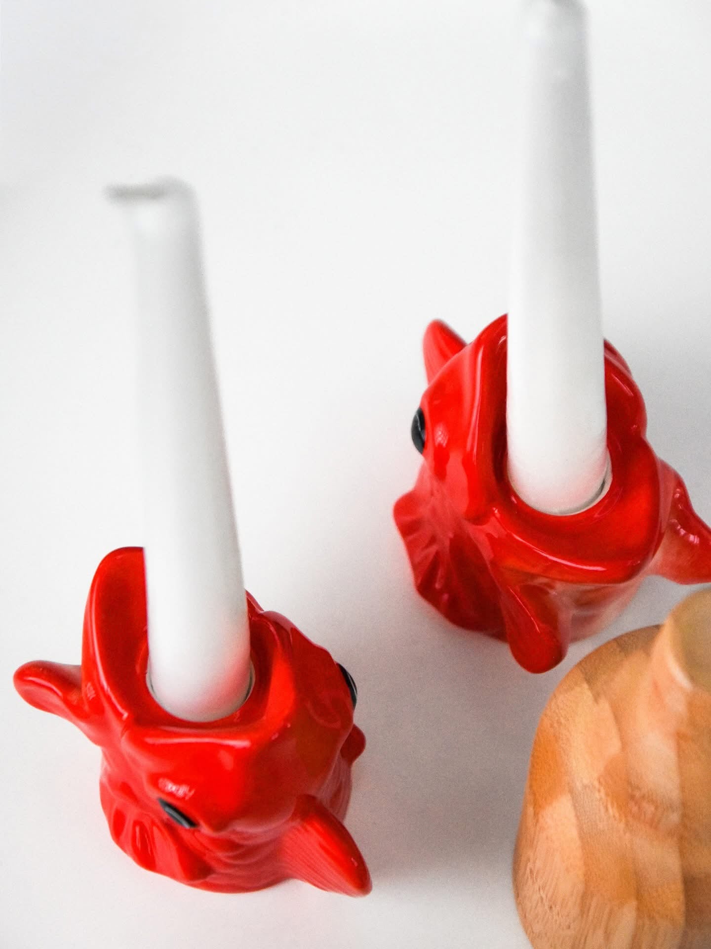 Bougeoirs Poissons Rouges