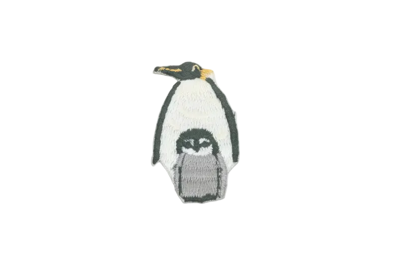Patch pingouin avec son bébé thermocollant