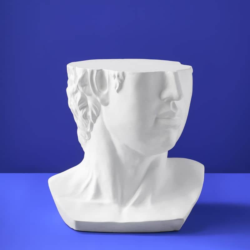 David bijzettafel, Magnesia White, 53 x 46 x 53 cm