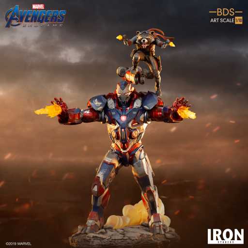 Statue Iron Patriot & Rocket - Avengers: Endgame - Art Scale 1/10