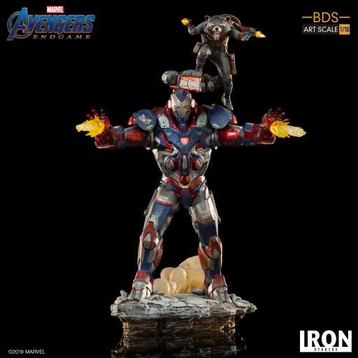 Statue Iron Patriot & Rocket - Avengers: Endgame - Art Scale 1/10