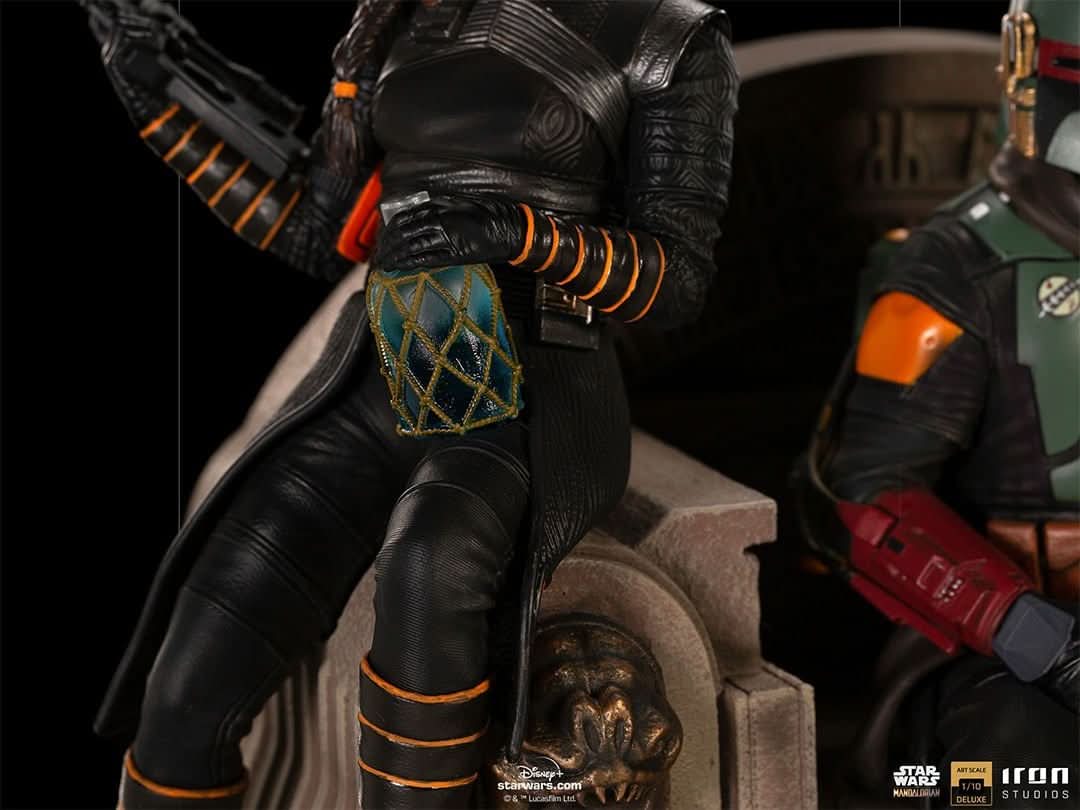 Statue Boba Fett and Fennec Shand on Throne Deluxe - Star Wars: The Mandalorian - Art Scale 1/10