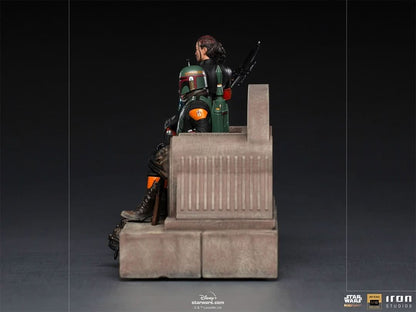 Statue Boba Fett and Fennec Shand on Throne Deluxe - Star Wars: The Mandalorian - Art Scale 1/10