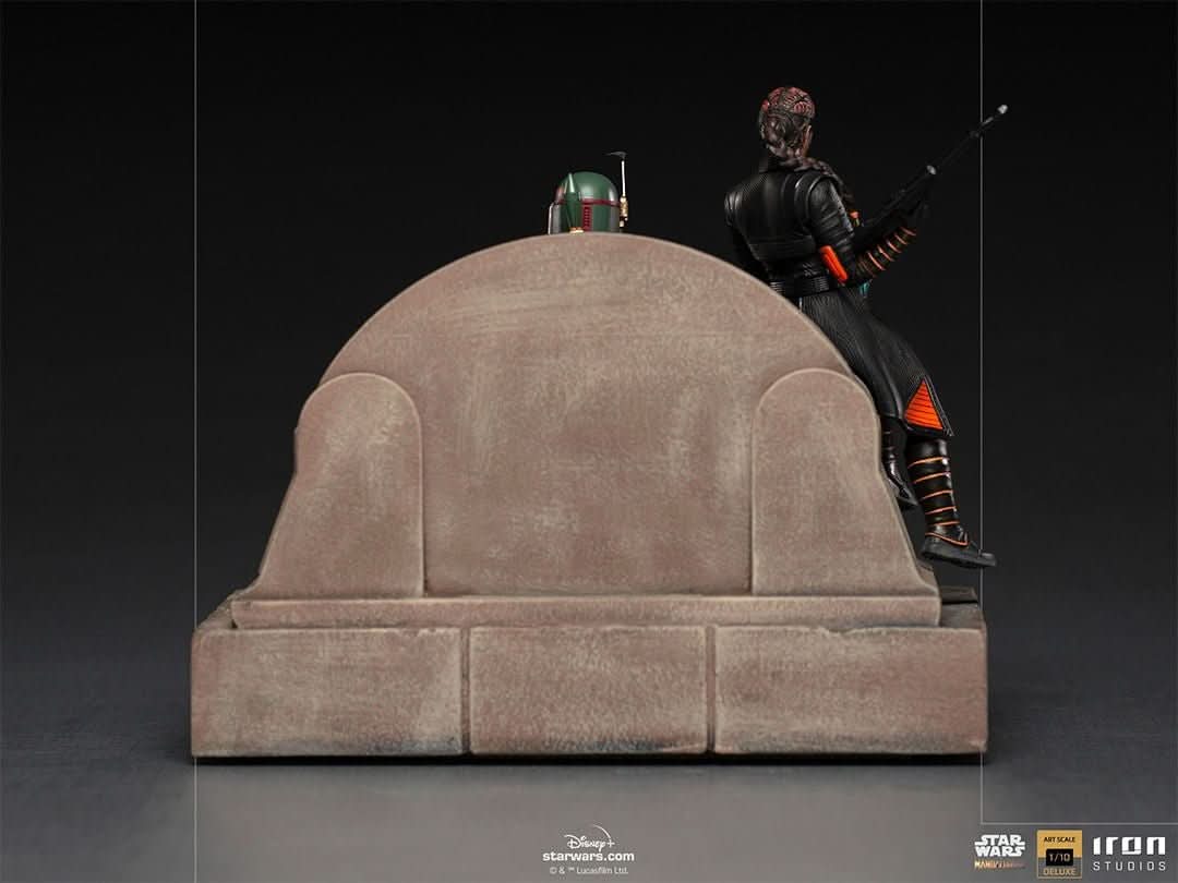 Statue Boba Fett and Fennec Shand on Throne Deluxe - Star Wars: The Mandalorian - Art Scale 1/10