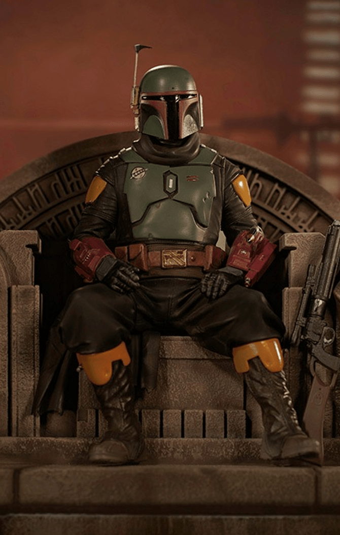 Boba Fett on Throne Statue - Star Wars: The Mandalorian - Art Scale 1/10