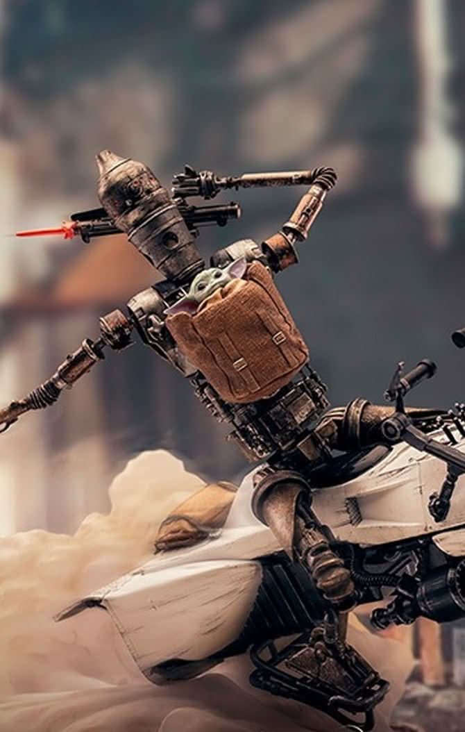 Statue IG-11 and The Child - Star Wars: The Mandalorian - BDS Art Scale 1/10