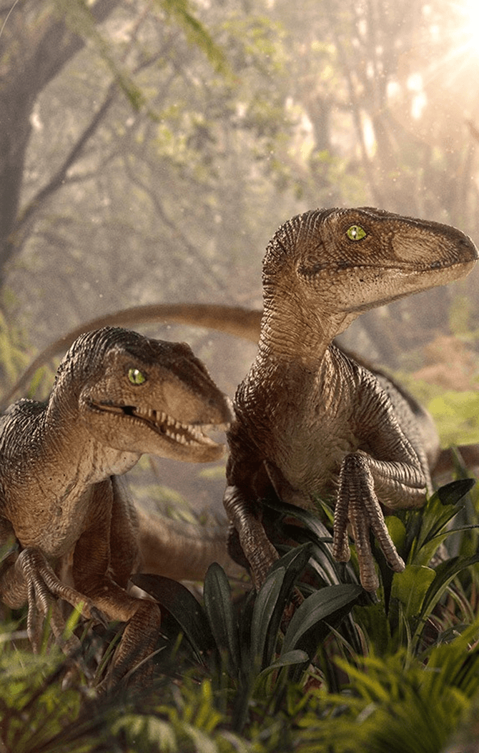 Statue Just The Two Raptors - Jurassic Park - Art Scale 1/10 - Jurassic World
